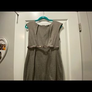 Grey Connected Apparel Dress with a Silver Belt